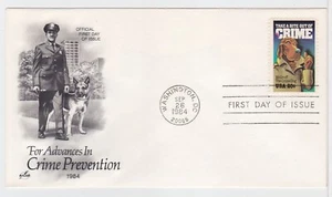 TurtlesTradingPost- McGruff The Crime Dog 1984 #2102 FDC Artcraft Cachet - Picture 1 of 1