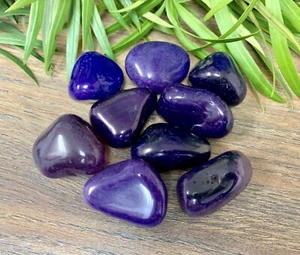 1/2 lb Purple Agate Tumbled Stones Crystal Therapy Gemstone Specimen Reiki Wicca - Picture 1 of 7