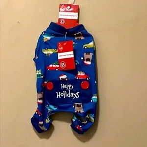Pet Blue Dog Pajama White Size Extra Small Clothes - Picture 1 of 6