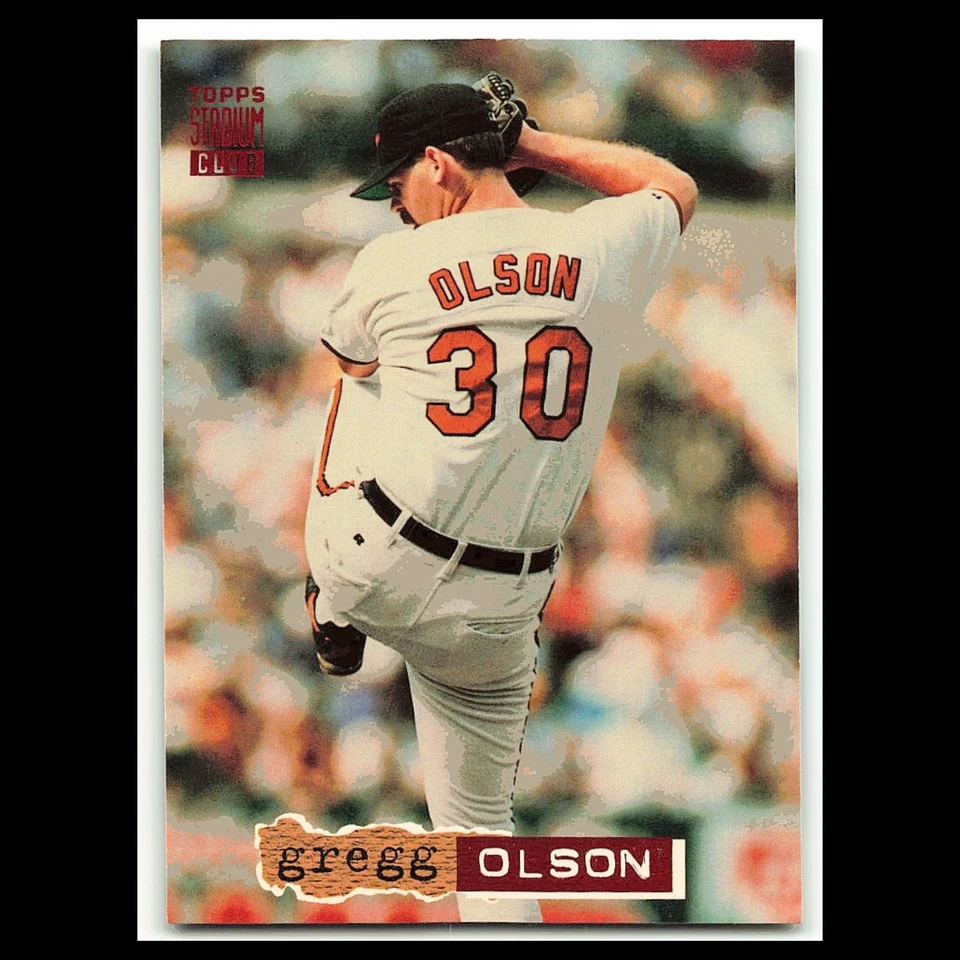 Gregg Olson #196 1994 Topps Stadium Club Baltimore Orioles Baseball Card MLB NM - Image 1 of 3