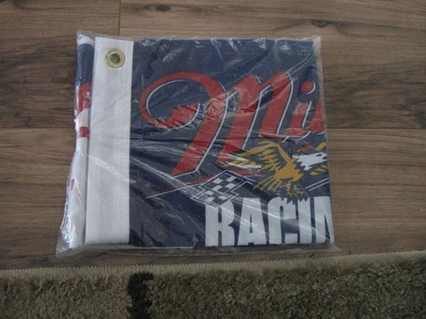 VTG 1997 NASCAR Miller Racing Rusty Wallace Collectible Flag Banner 59x33” NOS Cover