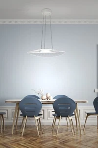FABAS LUCE LED Pendel Leuchte Hänge Lampe Vela 3625-45-102 weiß Acryl dimmbar - Bild 1 von 5