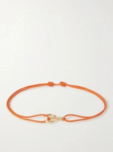 LUIS MORAIS Armband 14K Gold Kordel Verstellbar Naja Charm Orange - Bild 1 von 4