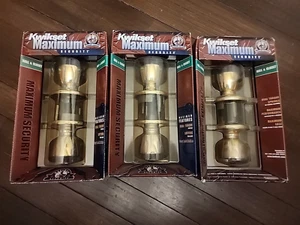 2. Kwikset 300T 3 CP RCL RCS BBPKG Tylo Hall & closet Knob in Polished Brass Lot - Bild 1 von 2