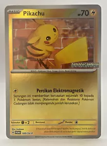 Speciale Pokemon TCG Indonesia Pikachu Promo 100/SV-P Paradoks Andalan Holo - Foto 1 di 5