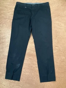 Ermenegilda Zegna Pants Men’s 35x30 Black Chino back Zip pocket Classic Preppy - Picture 1 of 15