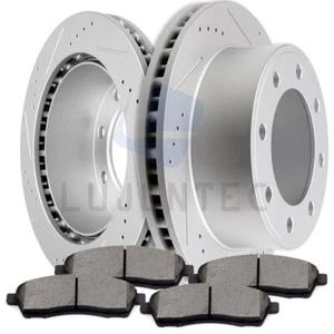 Rear Brake Rotors Ceramic Pads For 1999 2000-2004 Ford F-250 F-350 Super Duty - Afbeelding 1 van 10