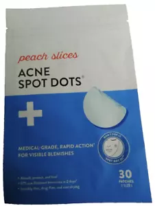 Peach Slices 30 ct Acne Spot Dots Hydrocolloid Acne Pimple Patch for Zits 6/2025 - Picture 1 of 2