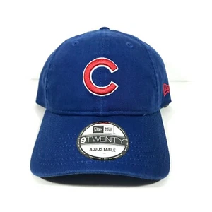 New Era CHICAGO CUBS HAT classic relaxed fit dad cap blue red letter c men/women - Picture 1 of 7
