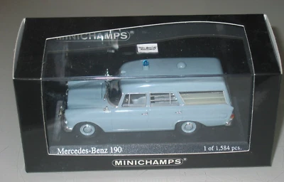 WOW EXTREMELY RARE 1961 Mercedes W110 190 AMBULANCE  1:43 Minichamps 400 037270 - Image 1 of 4