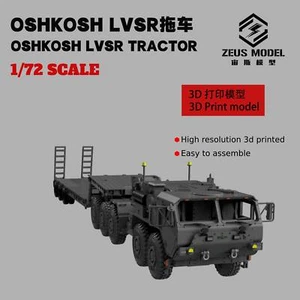 3D Printed 1/72/87/144 OSHKOSH 10*10 Armored Vehicle Trailer LVSR Kit Model HOT- - Picture 1 of 5