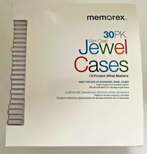 Estuches Joyas Memorex 30 PK Delgados/Transparentes para CD/DVD’s NUEVOS Sellados - Imagen 1 de 3