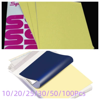 10/25/50/100x Tattoo Transfer Paper Carbon Thermal Stencil Tracing Hectograph US - Image 1 of 4