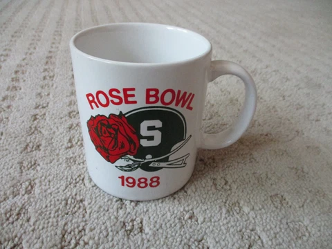 Michigan State University Vintage Rose Bowl Champions Ceramic Coffee Mug 1988 * Cover