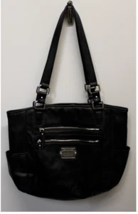 Nicole Miller Black Leather Handbag with lots of Room to Put Stuff size Large - Picture 1 of 11