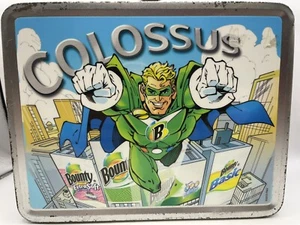Rare 2010 Bounty Paper towel Colossus Metal lunchbox w/ matching thermos - Picture 1 of 11