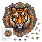 A3 Tiger Mandala Wooden Wood Jigsaw Puzzle Laser Cut Vivid Colors UV Printed