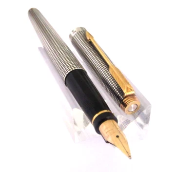 Pluma Estilográfica Legendary Prestige Parker 75 Cincelada Plata Sólida Oro Nuevo en Caja P364 Foto 1 de 4