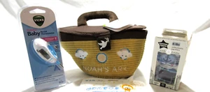 Lot of 3~Ebba Baby Talk Plush Noah's Ark, 2 Pacifiers, Baby Thermometer - Picture 1 of 9