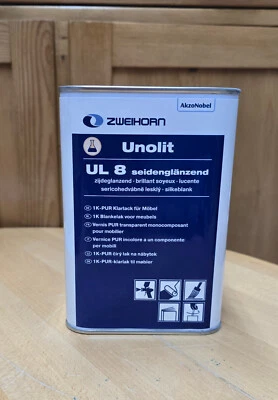 Unolit UL-8 von Zweihorn Möbellack PU Polyurethan-Lack seidenglänzend - 1 Liter