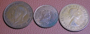 1907 Edw., 1930 Georgivs One Penny , 1964 Elizabeth II one penny - Picture 1 of 3