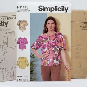 Top tunica Simplicity modello cucito R11443 davanti raccoglie maniche cappellini taglia 6-14 - Foto 1 di 18