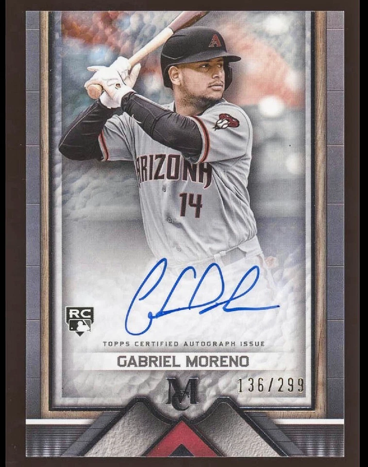 2023 Topps Museum Gabriel Moreno Auto Rookie #136/299 RC Archival Autograph AAGM - Image 1 of 2
