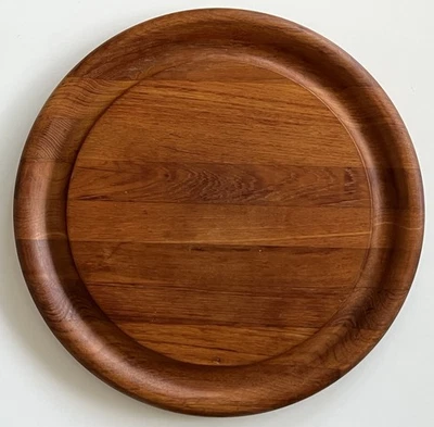Tabla de cortar redonda DANSK de colección bandeja para servir queso bloque de madera MCM barro siglo Foto 1 de 4