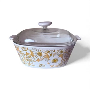 Vintage Corning Ware BOUQUET FLOREALE P-2 1/2-B casseruola coperta pomello ceramica - Foto 1 di 22