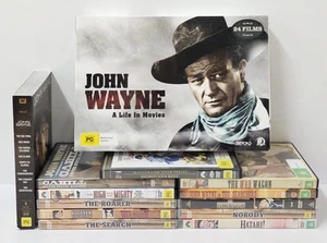 John Wayne DVD A Life in Movies Box Set Bundle Film Collection Country & Western - Picture 1 of 19