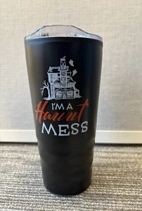 Vaso negro de acero inoxidable para Halloween "I'm A Haunt Mess" 25 oz - Imagen 1 de 4