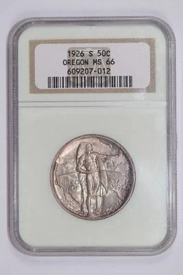 1926-S OREGON TRAIL COMMEMORATIVE HALF DOLLAR NGC MS66 - Image 1 of 2