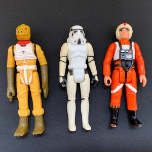 Lote de 3 figuras de colección Star Wars Stormtrooper Luke X-Wing Bossk - Imagen 1 de 8