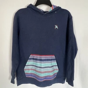 Hooey Boys XL Pullover Hoodie Sweatshirt Blue Cotton Western Wear Rodeo - Picture 1 of 8