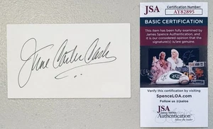 June Carter Cash Signed Autographed 3x5 Card JSA Certified Johnny - Picture 1 of 1