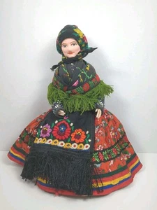 Vintage 1960s Mezokovesd Hungarian Matyo Handmade Doll Traditional Costume - Picture 1 of 4