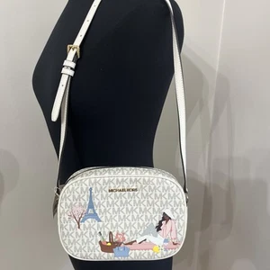 Michael Kors Jet Set Viaje Vainilla Combo Bandolera Firma Logo Bolso Cartera Nuevo con Etiquetas - Imagen 1 de 16