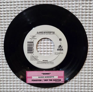 ALANIS MORISSETTE Ironic Orig '95 MAVERICK Alt Rock 45 w/Jukebox Title Strip EX - Picture 1 of 1