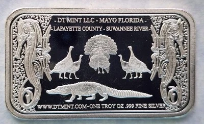 Barbería Rabbit's Olde School ~ Barra de arte de plata fina .999 de 1 oz ~ DT Mint LLC Foto 1 de 2