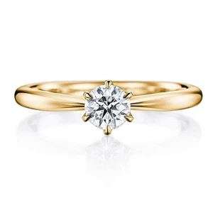 Wedding Ring Round Cut 0.50 Ct IGI GIA Lab Grown Diamond Solid 18k Yellow Gold - Picture 1 of 8