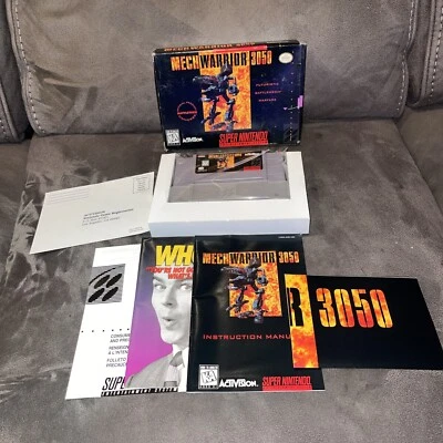 MechWarrior 3050 (¡Juego completo con sistema de entretenimiento Super Nintendo CIB SNES! Foto 1 de 4