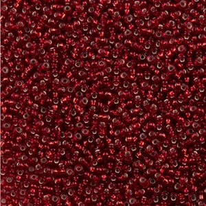 11/0 50 grams Dark Cranberry Silver Lined (RR11d) Miyuki Rocaille Seed Beads - Picture 1 of 1