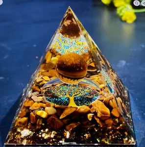 Organite Grounding Tiger Eye  2” Pyramid (P24) - Picture 1 of 1