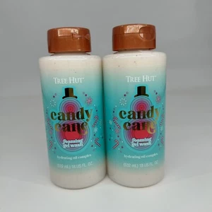 Tree Hut Candy Cane Foaming Gel Wash Hydrating Oil Complex 18 FL OZ 2 Pack - Picture 1 of 6