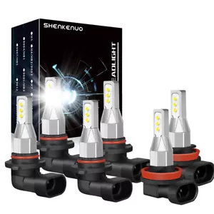 For Mitsubishi Lancer 2008-2017 Combo 6x Upgrade LED Headlight + Fog Light Bulbs - Picture 1 of 14