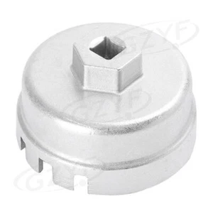 Fit TOYOTA LEXUS Auto Oil Filter Wrench Cap 14 Flutes Silver Universal Aluminum - Picture 1 of 8