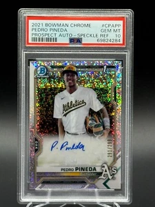 2021 Bowman Chrome PEDRO PINEDA 1st Auto Speckle Refractor /299 PSA 10 - Picture 1 of 2