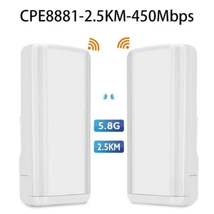 Ponte Wireless 5.8G WLAN Bridge Lungo Raggio Wifi Extender Esterno CPE per Fattoria - Foto 1 di 68