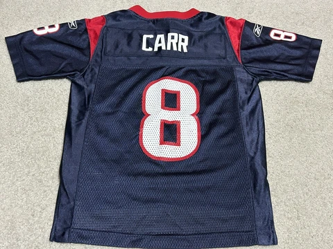 David Carr Houston Texans Football Jersey Kids Boys Small Vintage Reebok Cover
