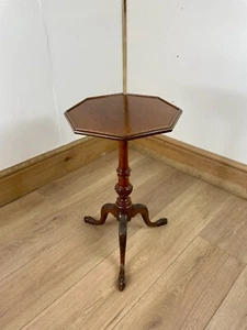 Antique Mahogany Wine Table – 1920s with Octagonal Top & Bird Claw Feet - Picture 1 of 6